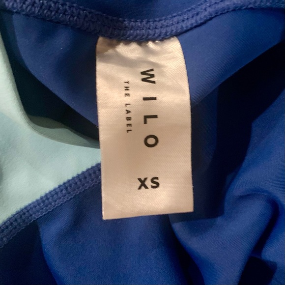 Wilo the Label by Anthropologie blue color block leggings, size XS, NWOT - Picture 7 of 7
